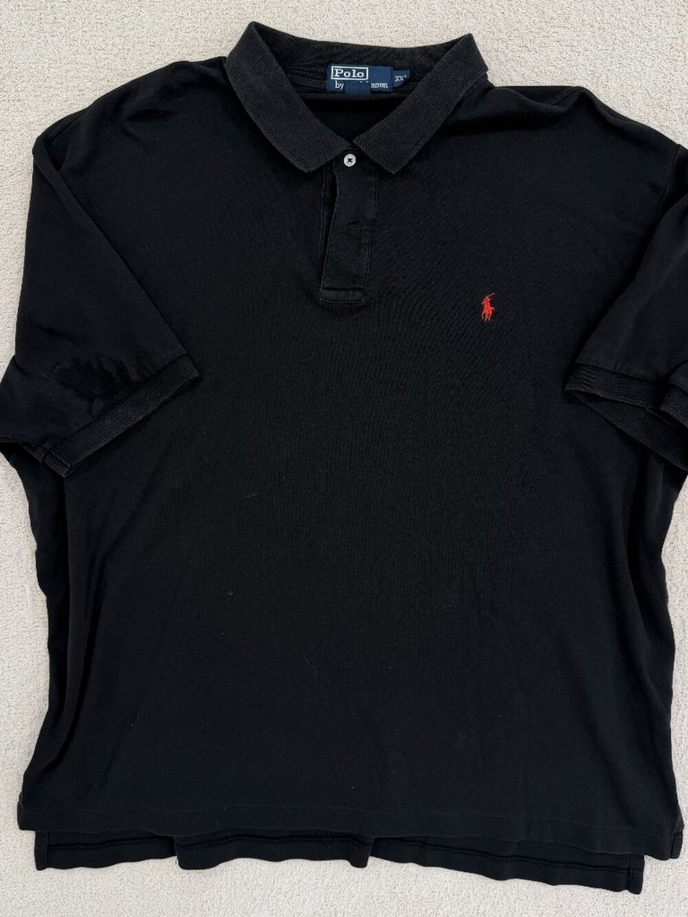 Polo Ralph Lauren Black Red Pony Polo Shirt XXL